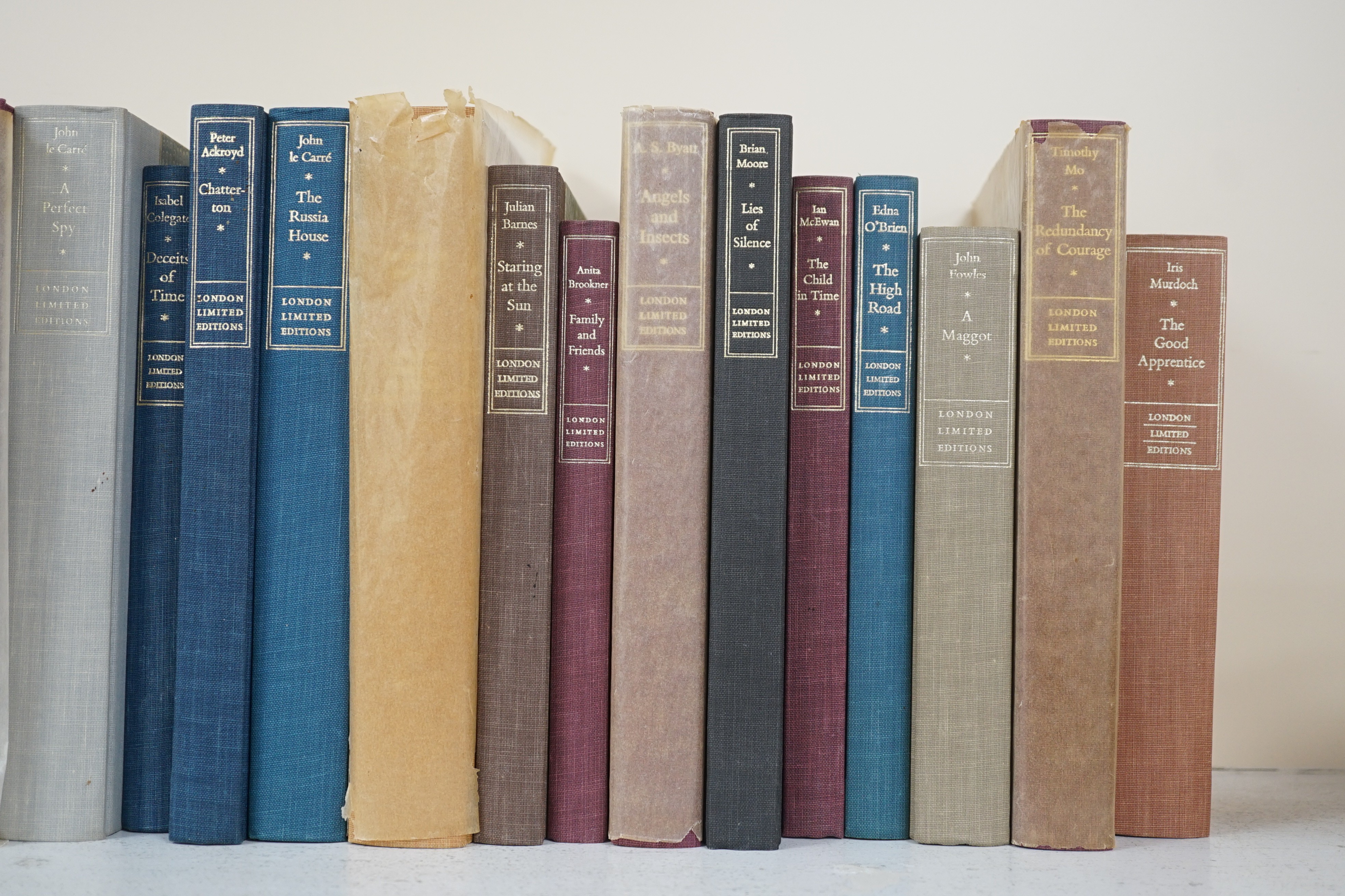 FIRST EDITIONS OR FIRST ENGLISH EDITIONS, ALL SIGNED BY THE AUTHORS. A FINE AND COMPLETE SET. London Limited Editions issued titles by contemporary authors between 1985 and 1994, and the set includes works by some of the